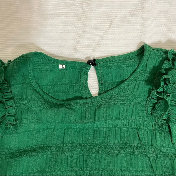 Source Unknown Green Sleeveless Flutter Mini Dress - Picture 4 of 7